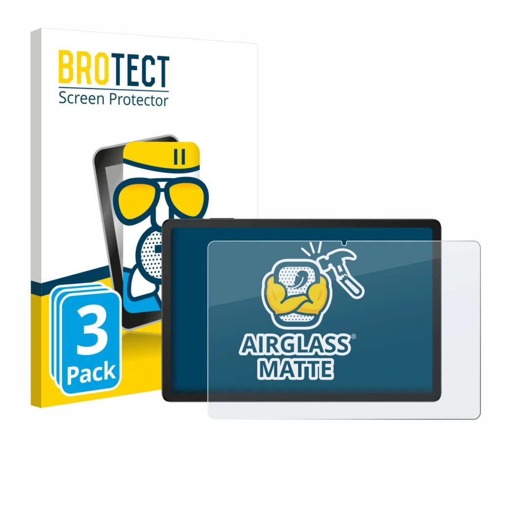 Vorderseite einer Produktverpackung mit dem Markenlogo BROTECT. Daneben ist das Gerät Doogee Tab G6 Plus mit dem zugehörigen D