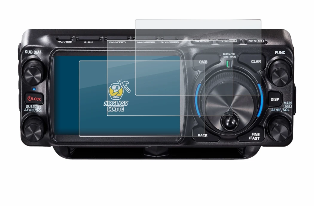 Abbildung des Geräts Yaesu FTX-1 mit einer Vielzahl des Displayschutzes.