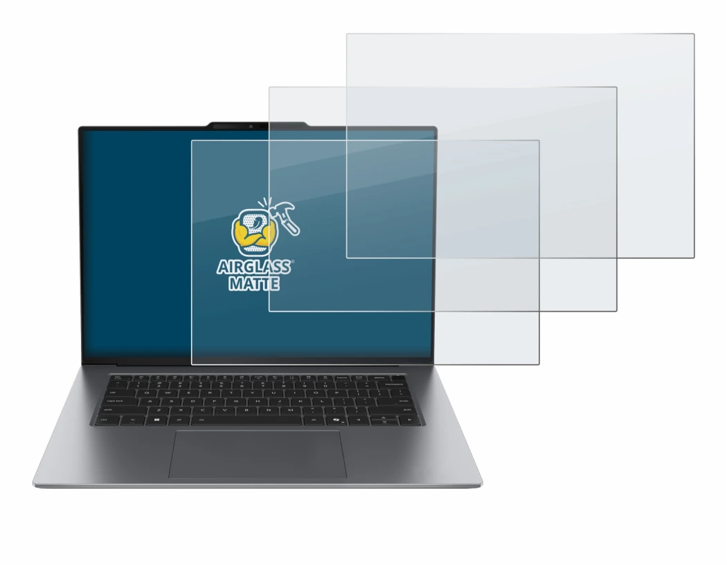 Abbildung des Geräts Lenovo ThinkPad X9 14 G1 mit einer Vielzahl des Displayschutzes.