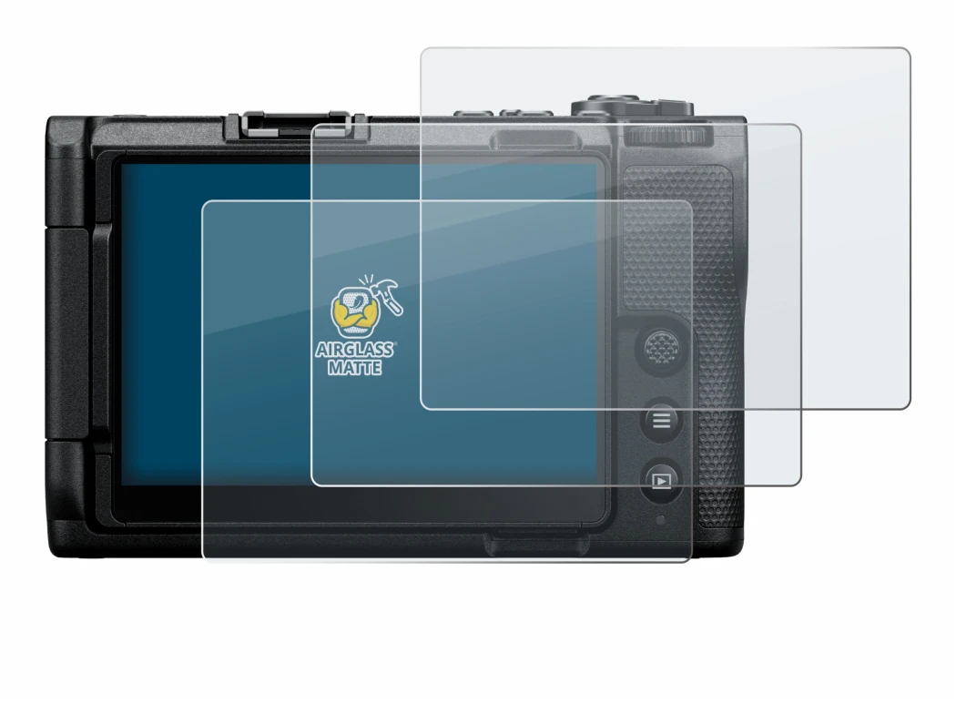 Abbildung des Geräts Nikon ZR mit einer Vielzahl des Displayschutzes.