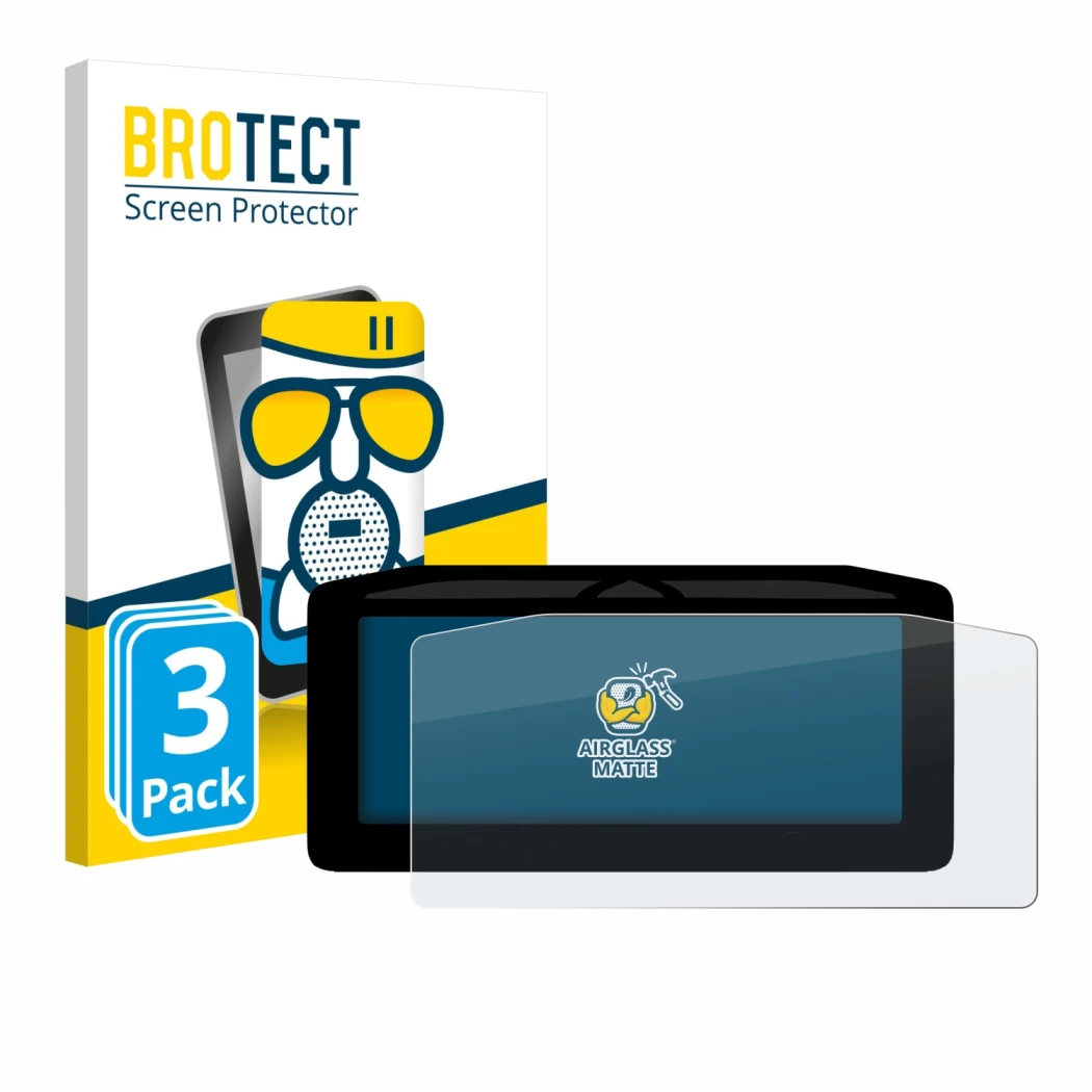 Vorderseite einer Produktverpackung mit dem Markenlogo BROTECT. Daneben ist das Gerät Ducati XDiavel V4 2025 Tachoanzeige mit 