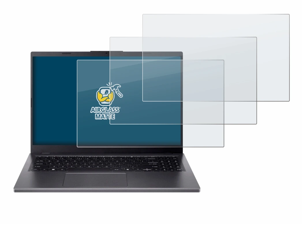 Abbildung des Geräts Acer Aspire 15 A15-51 mit einer Vielzahl des Displayschutzes.