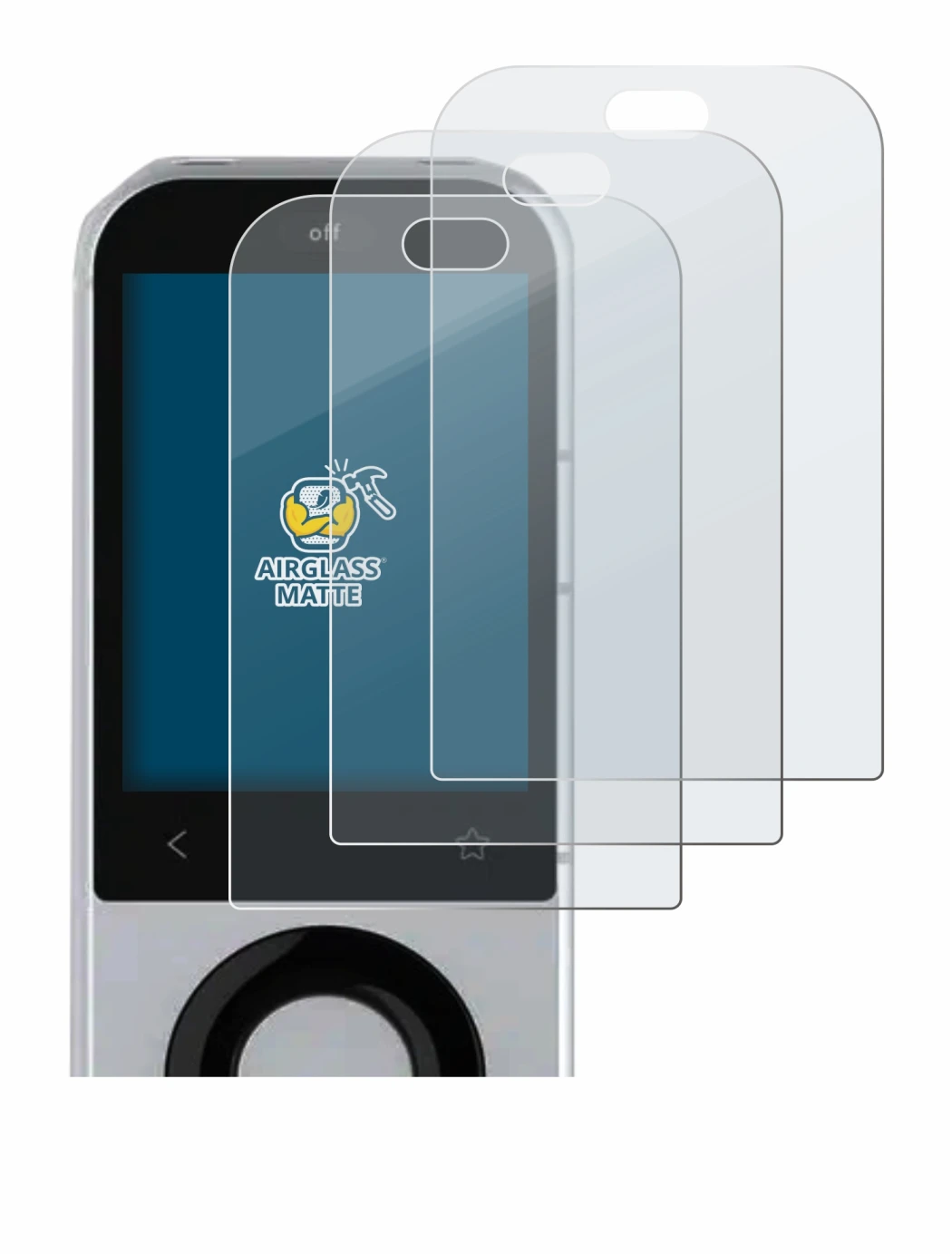 Abbildung des Geräts Sofabaton X2 mit einer Vielzahl des Displayschutzes.