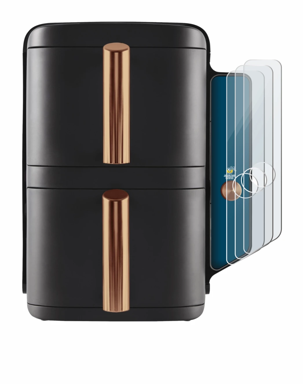 Abbildung des Geräts Ninja Double Stack XL sl400eu mit einer Vielzahl des Displayschutzes.