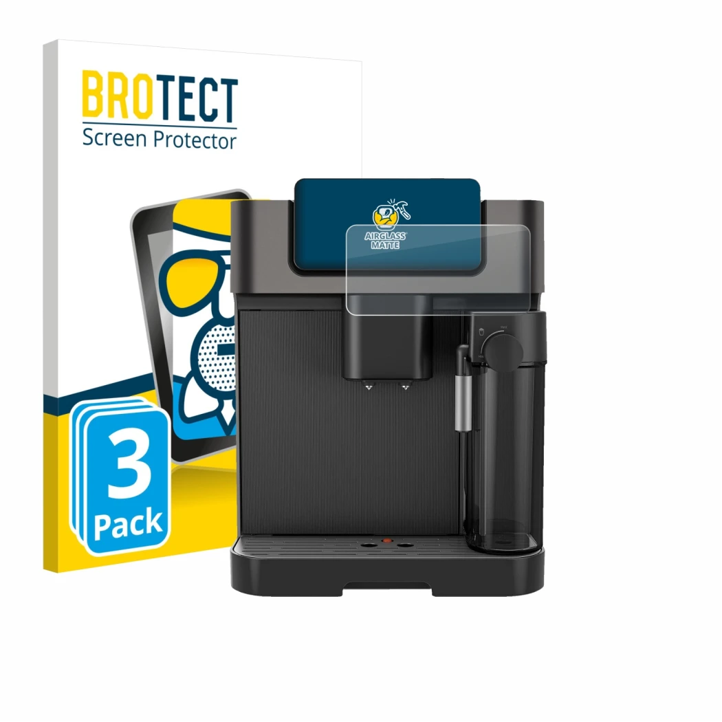 Vorderseite einer Produktverpackung mit dem Markenlogo BROTECT. Daneben ist das Gerät Grundig KVA 7230 mit dem zugehörigen Dis