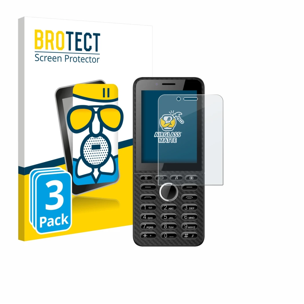 Vorderseite einer Produktverpackung mit dem Markenlogo BROTECT. Daneben ist das Gerät Energizer E288S mit dem zugehörigen Disp