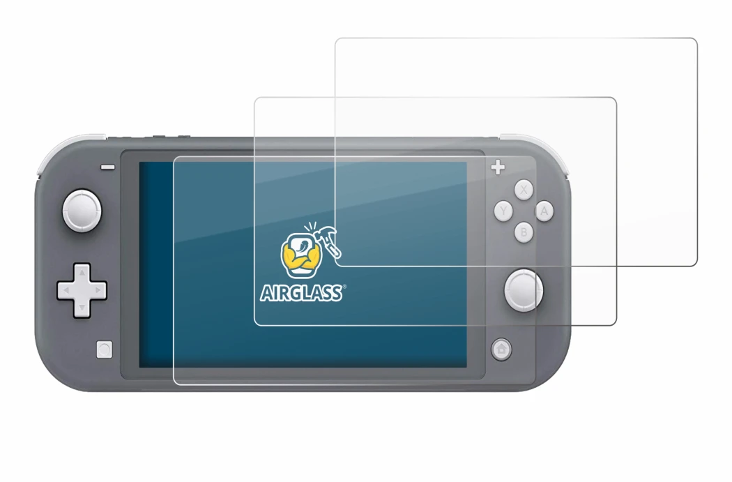 Abbildung des Geräts Nintendo Switch Lite mit einer Vielzahl des Displayschutzes.