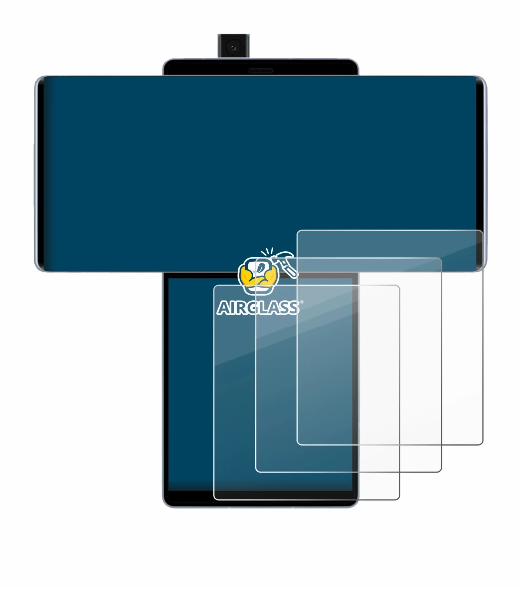 Abbildung des Geräts LG Wing (Hinteres Display) mit einer Vielzahl des Displayschutzes.