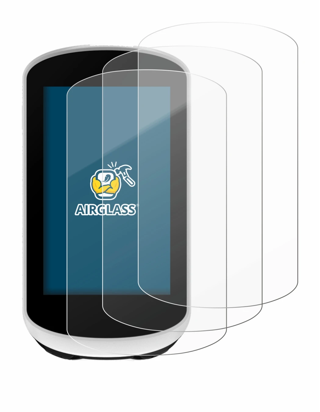 Abbildung des Geräts Garmin Edge Explore 2 mit einer Vielzahl des Displayschutzes.