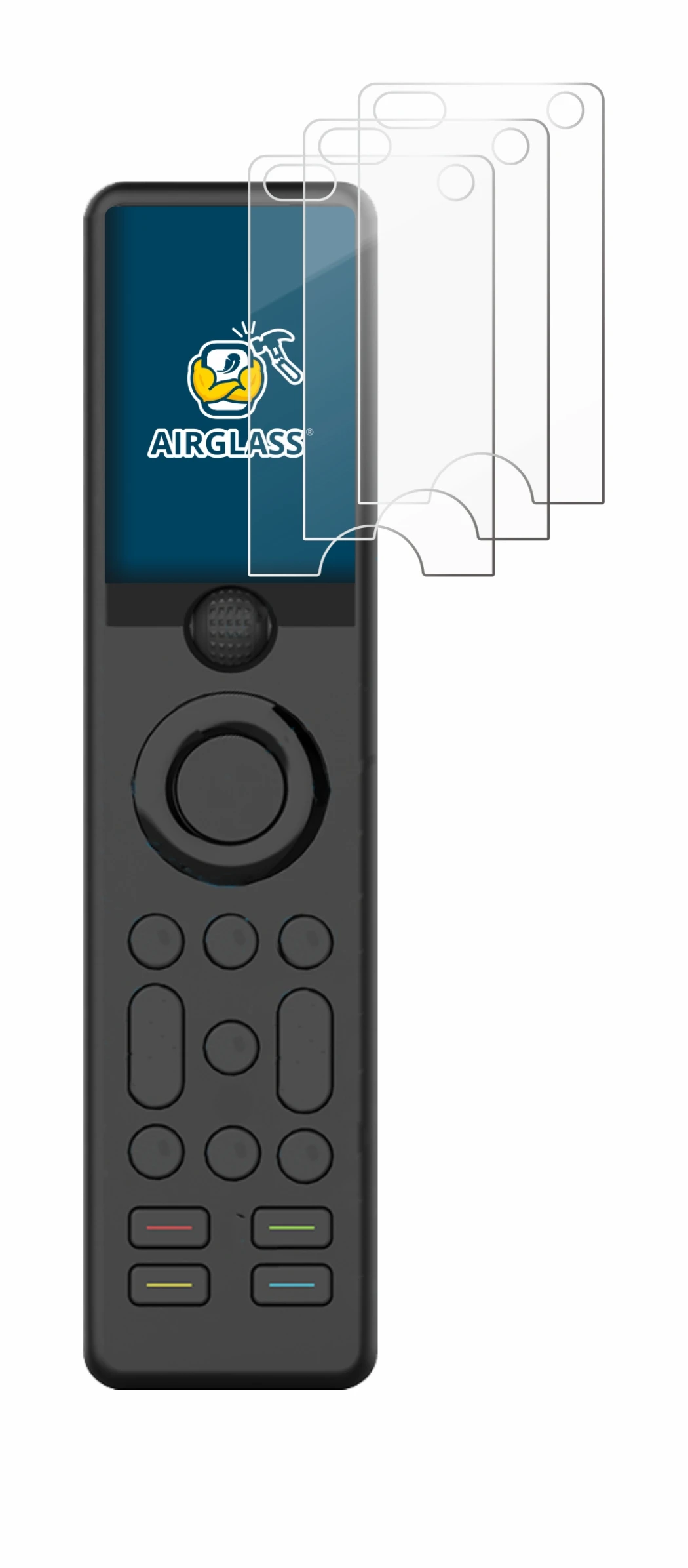 Abbildung des Geräts Sofabaton X1 mit einer Vielzahl des Displayschutzes.