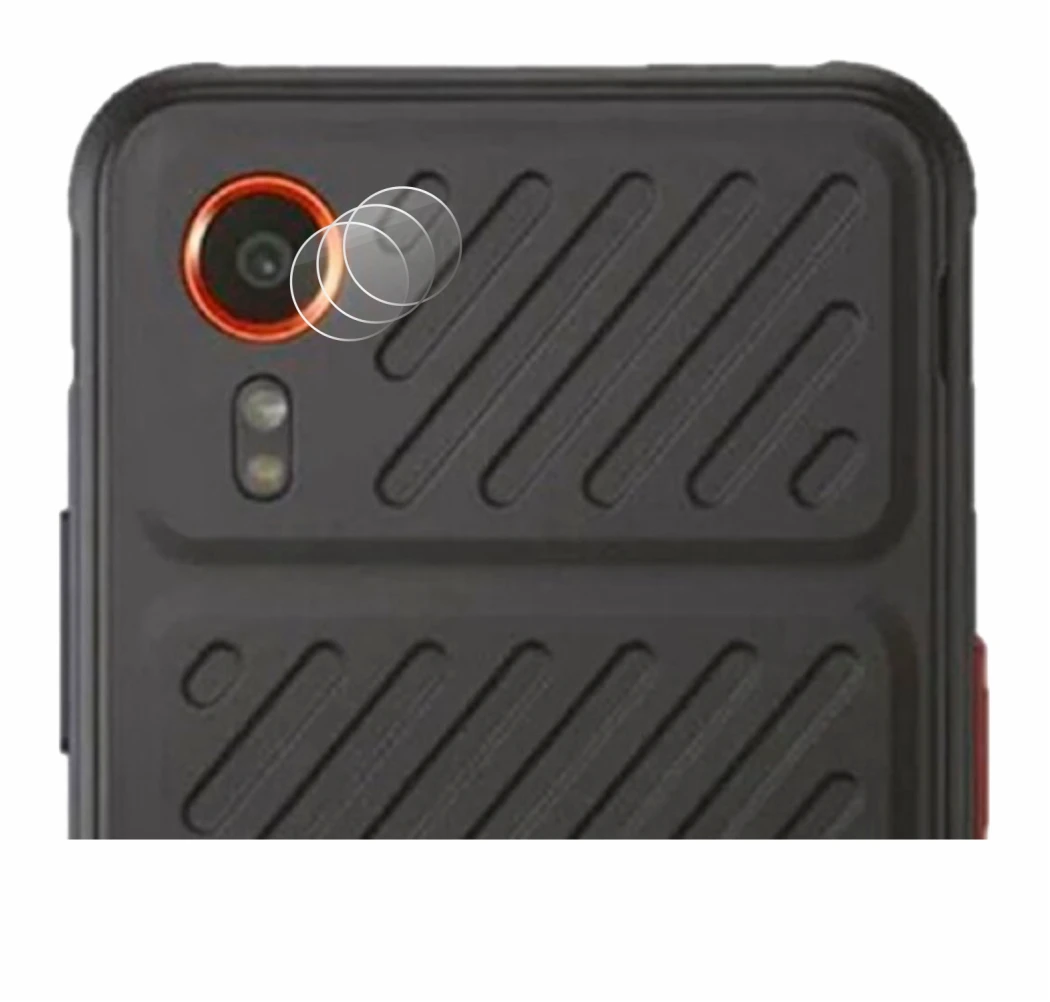 Abbildung des Geräts Samsung Galaxy XCover 7 (NUR Kameraschutz) mit einer Vielzahl des Displayschutzes.