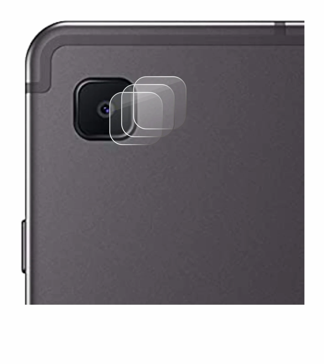 Abbildung des Geräts Samsung Galaxy Tab S6 Lite WiFi 2024 (NUR Kameraschutz) mit einer Vielzahl des Displayschutzes.