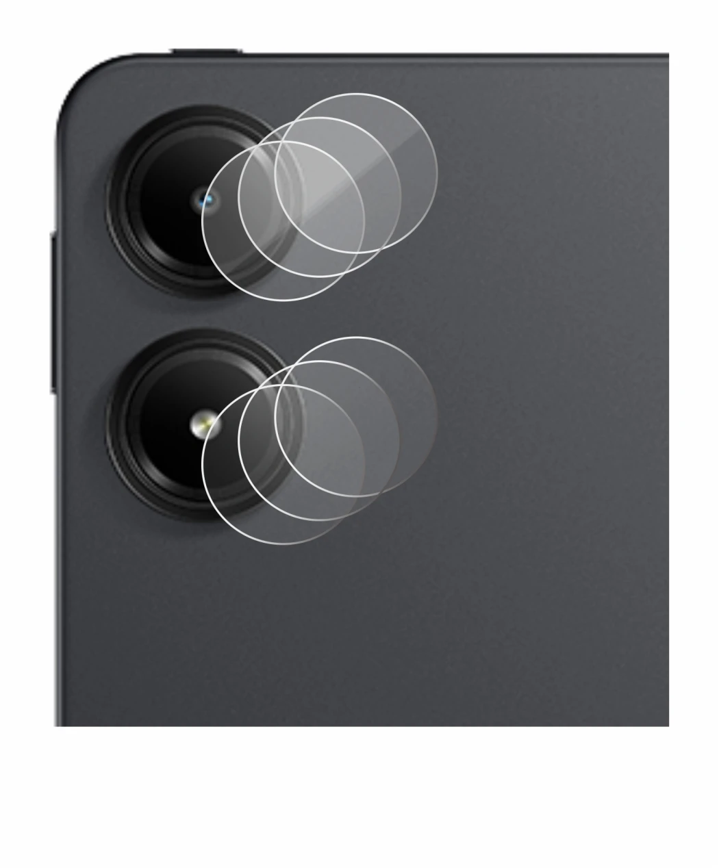 Abbildung des Geräts Xiaomi Redmi Pad Pro 5G (NUR Kameraschutz) mit einer Vielzahl des Displayschutzes.