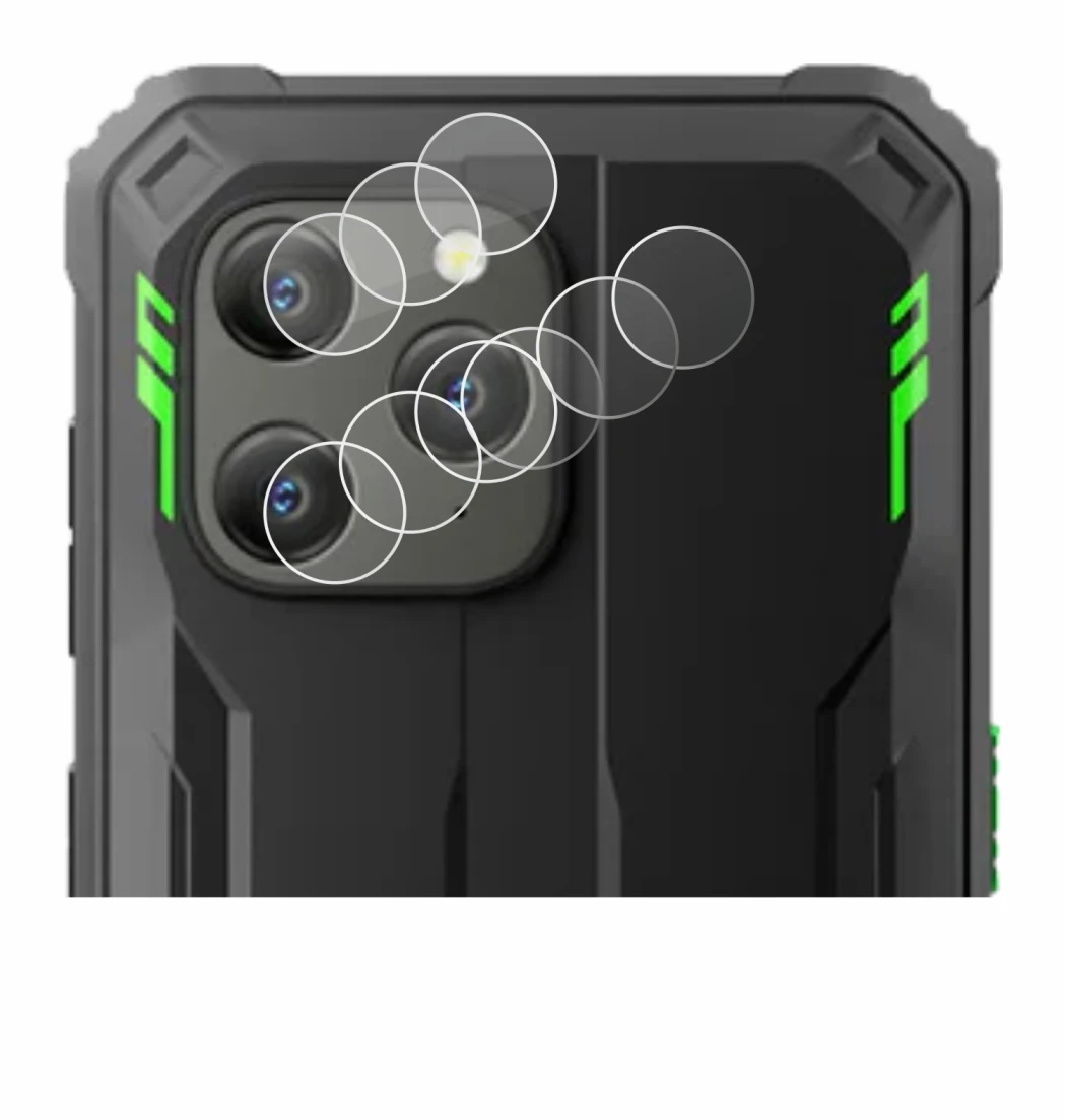 Abbildung des Geräts Blackview BV5300 Plus (NUR Kameraschutz) mit einer Vielzahl des Displayschutzes.