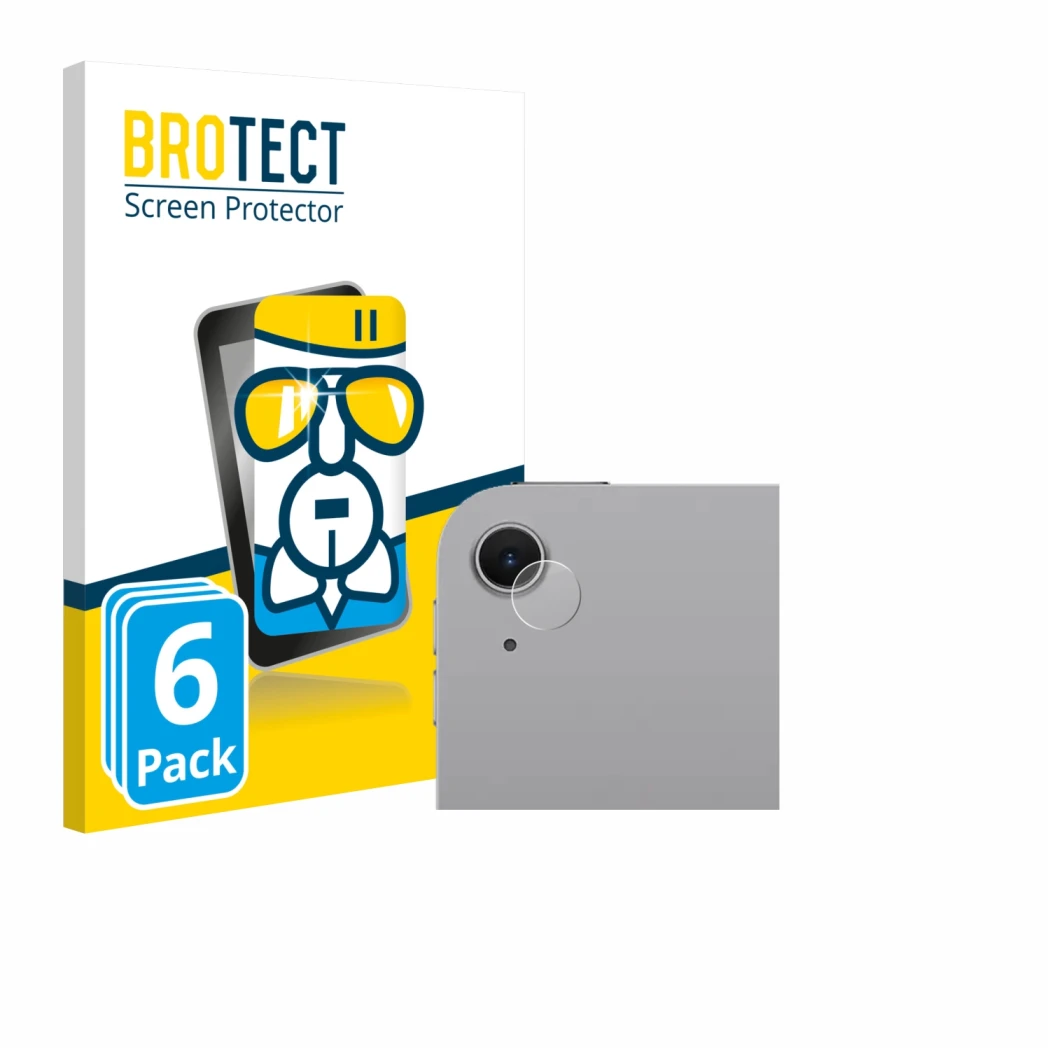 Vorderseite einer Produktverpackung mit dem Markenlogo BROTECT. Daneben ist das Gerät Apple iPad Air 11