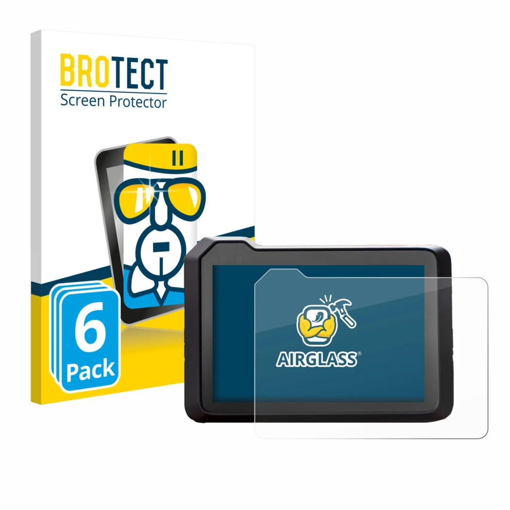 Vorderseite einer Produktverpackung mit dem Markenlogo BROTECT. Daneben ist das Gerät KTM 1390 Super Duke R 2025 5