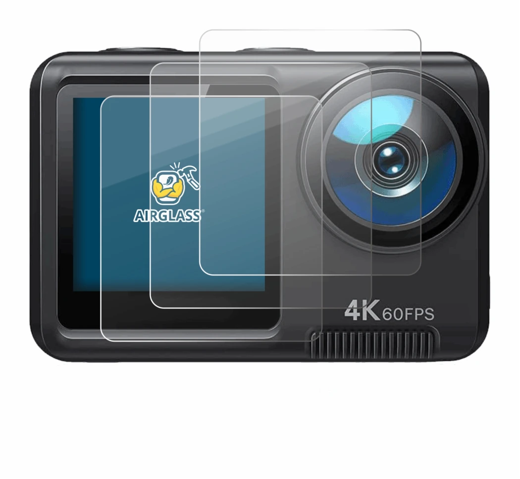 Abbildung des Geräts Wolfang GA420 mit einer Vielzahl des Displayschutzes.