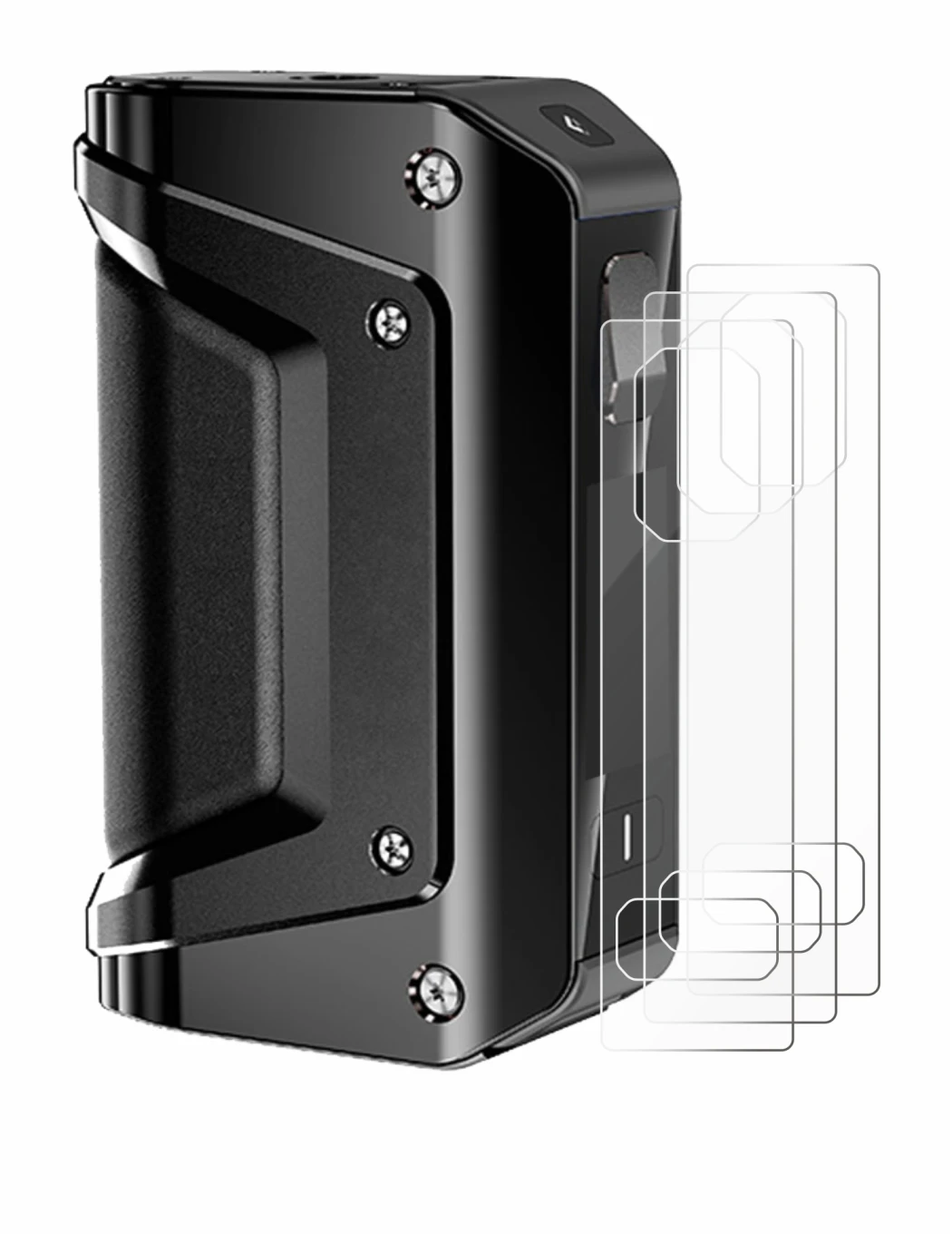 Abbildung des Geräts GeekVape Aegis Legend 3 mit einer Vielzahl des Displayschutzes.