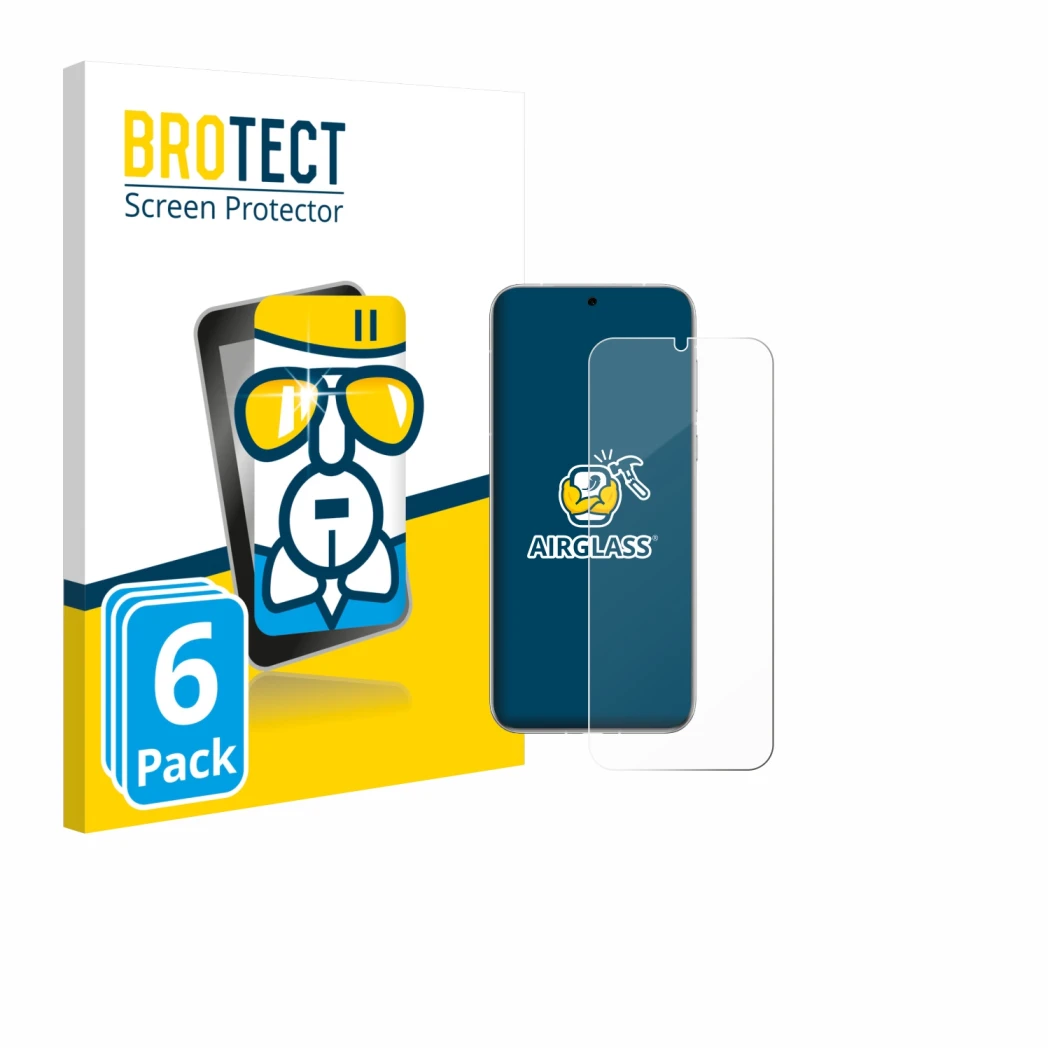 Vorderseite einer Produktverpackung mit dem Markenlogo BROTECT. Daneben ist das Gerät Huawei Pura 80 Ultra mit dem zugehörigen