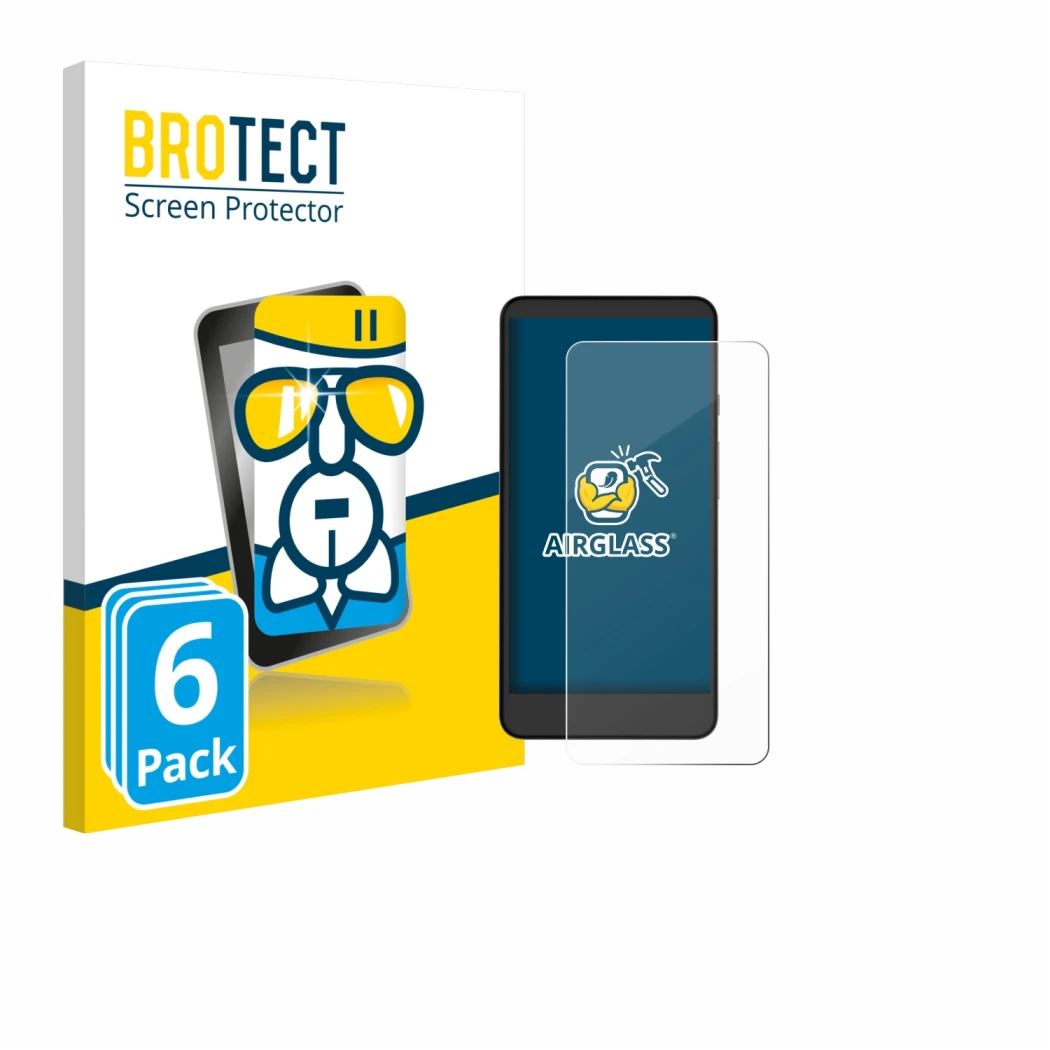 Vorderseite einer Produktverpackung mit dem Markenlogo BROTECT. Daneben ist das Gerät Xiaomi Moaan InkPalm Mini Plus 2 mit dem