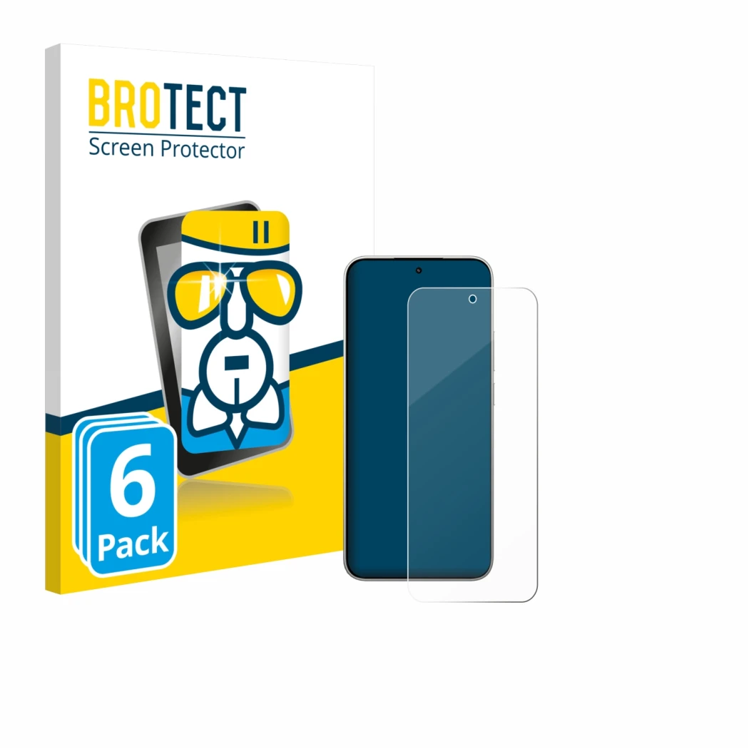 Vorderseite einer Produktverpackung mit dem Markenlogo BROTECT. Daneben ist das Gerät Xiaomi 15T mit dem zugehörigen Displaysc