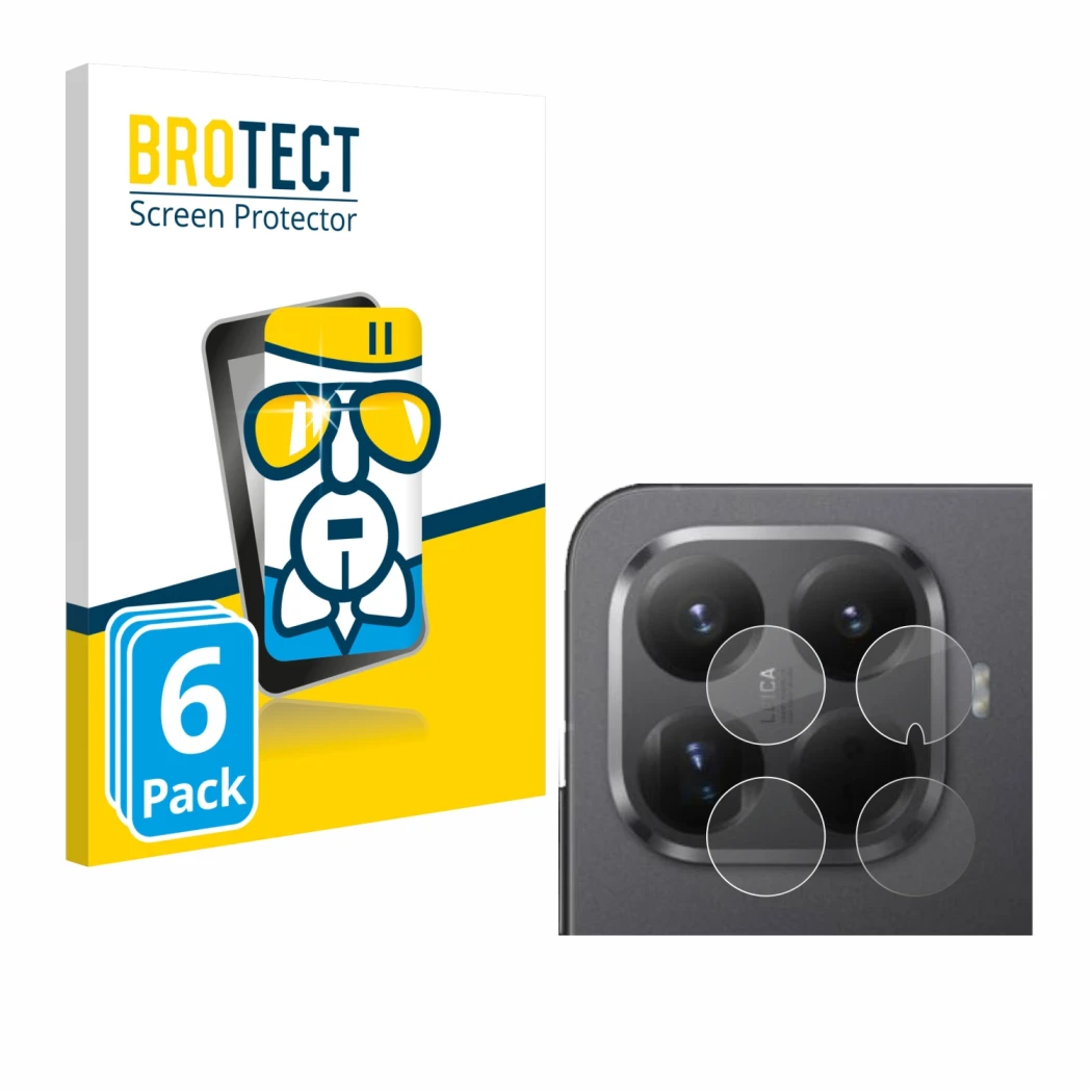 Vorderseite einer Produktverpackung mit dem Markenlogo BROTECT. Daneben ist das Gerät Xiaomi 15T Pro (NUR Kameraschutz) mit de