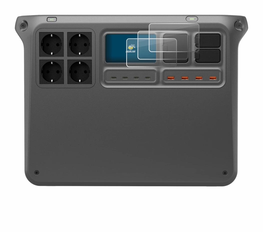 Abbildung des Geräts DJI Power 2000 mit einer Vielzahl des Displayschutzes.