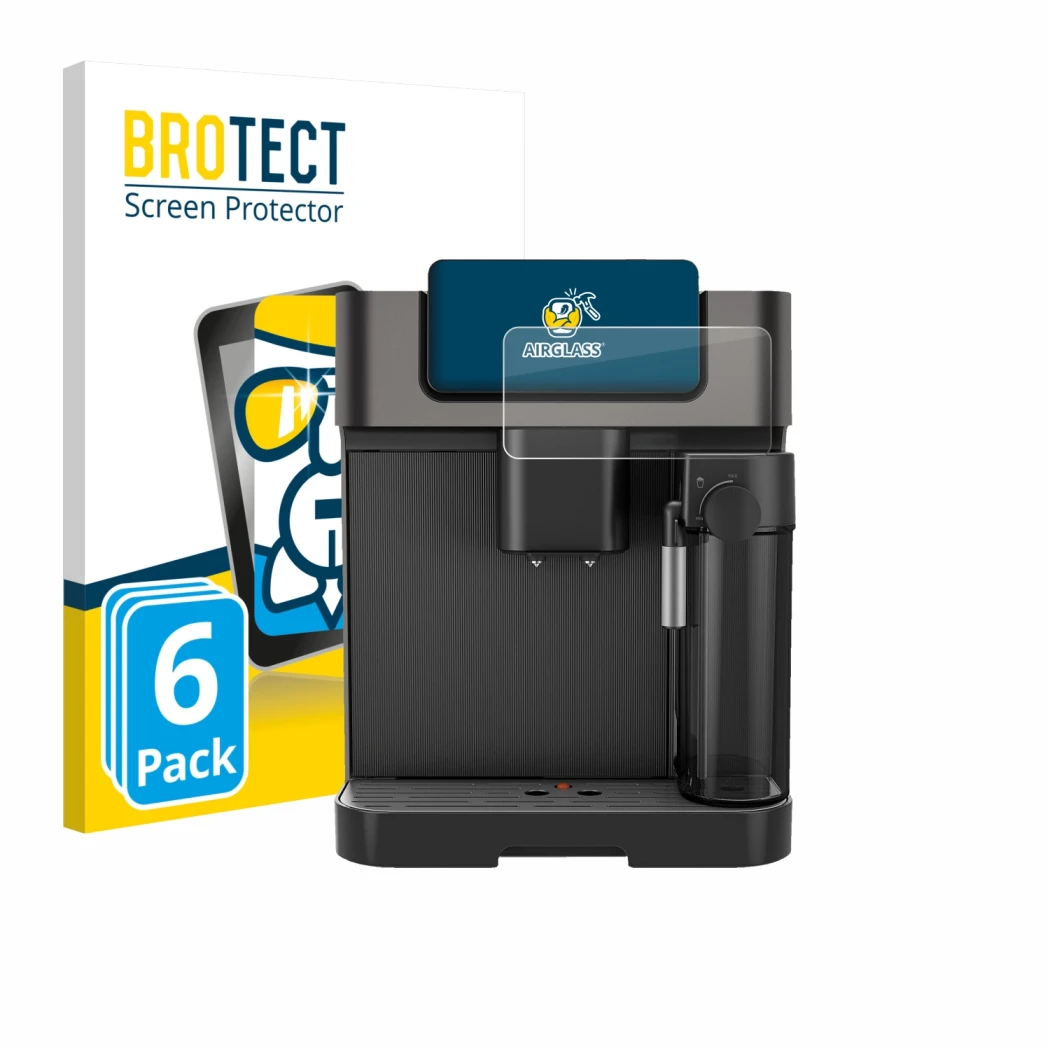 Vorderseite einer Produktverpackung mit dem Markenlogo BROTECT. Daneben ist das Gerät Grundig KVA 7230 mit dem zugehörigen Dis