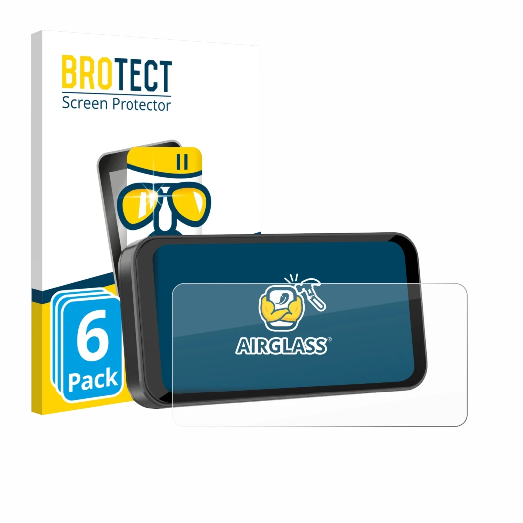 Vorderseite einer Produktverpackung mit dem Markenlogo BROTECT. Daneben ist das Gerät Carpuride W603B 6.3