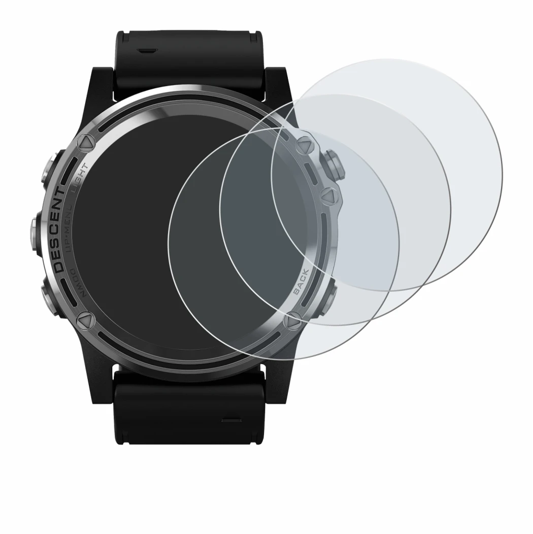 Abbildung des Geräts Garmin Descent Mk1 mit einer Vielzahl des Displayschutzes.