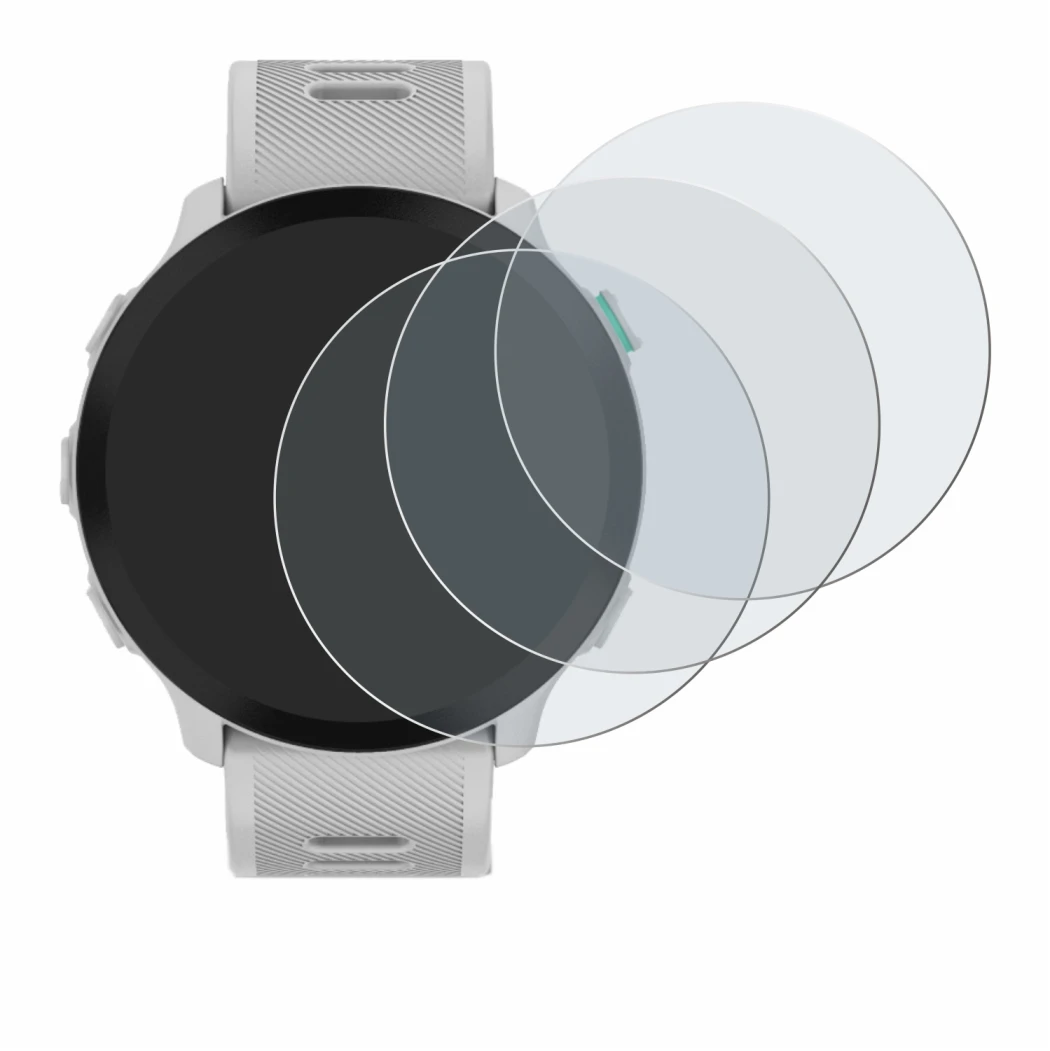 Abbildung des Geräts Garmin Forerunner 55 mit einer Vielzahl des Displayschutzes.