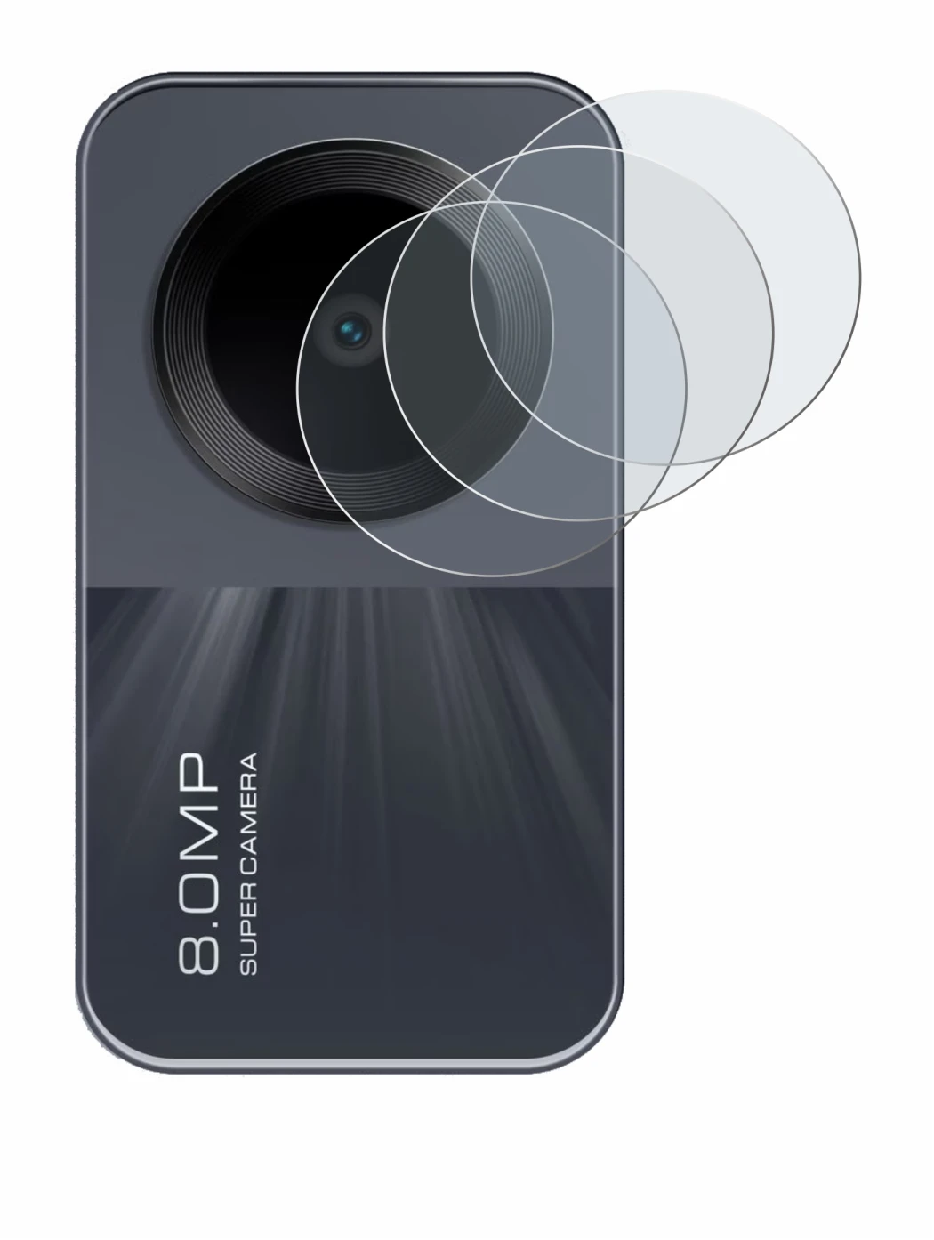 Abbildung des Geräts Xiaomi Redmi Pad SE (NUR Kamera) mit einer Vielzahl des Displayschutzes.