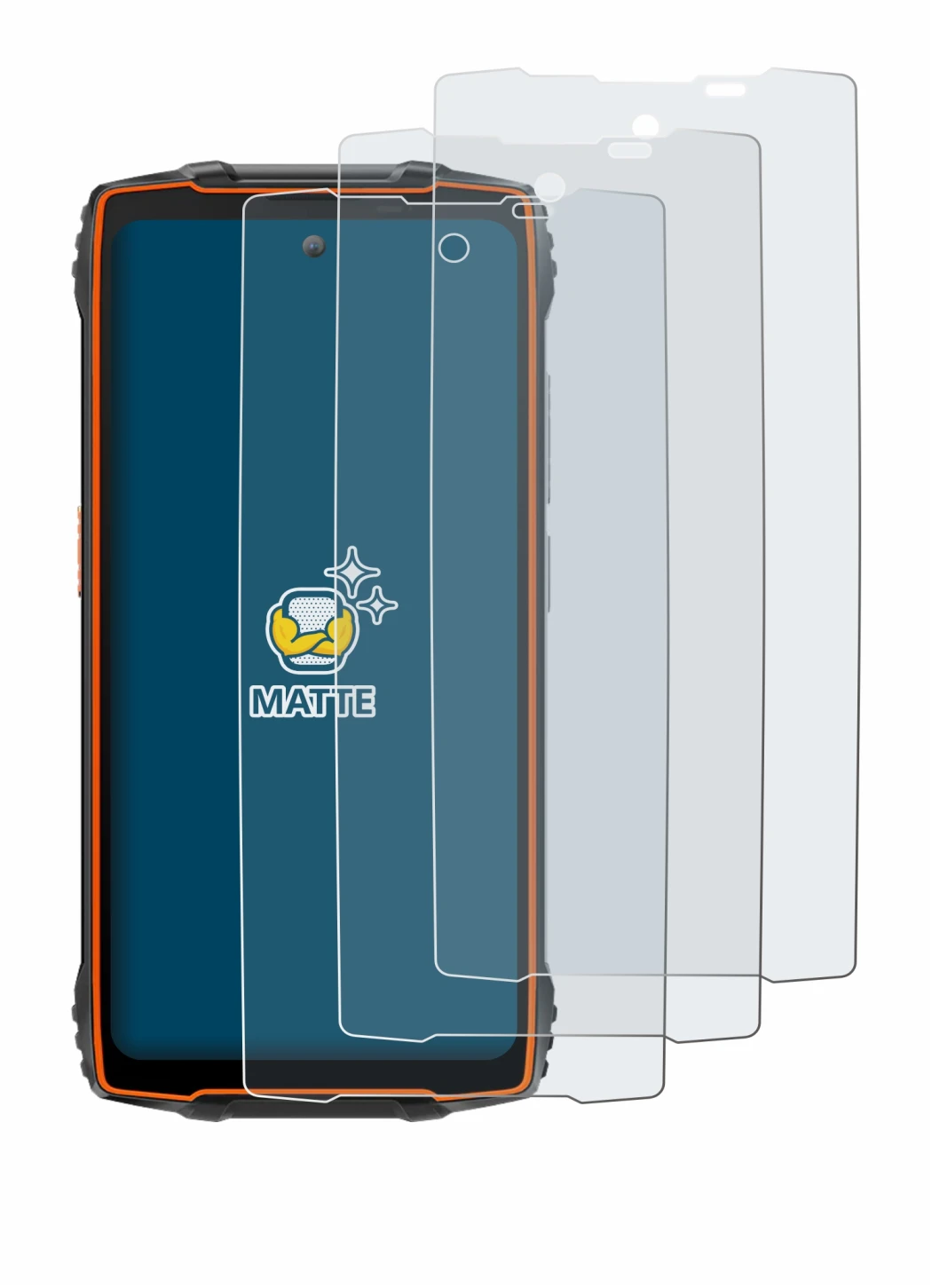 Abbildung des Geräts Blackview Oscal Pilot 2 mit einer Vielzahl des Displayschutzes.