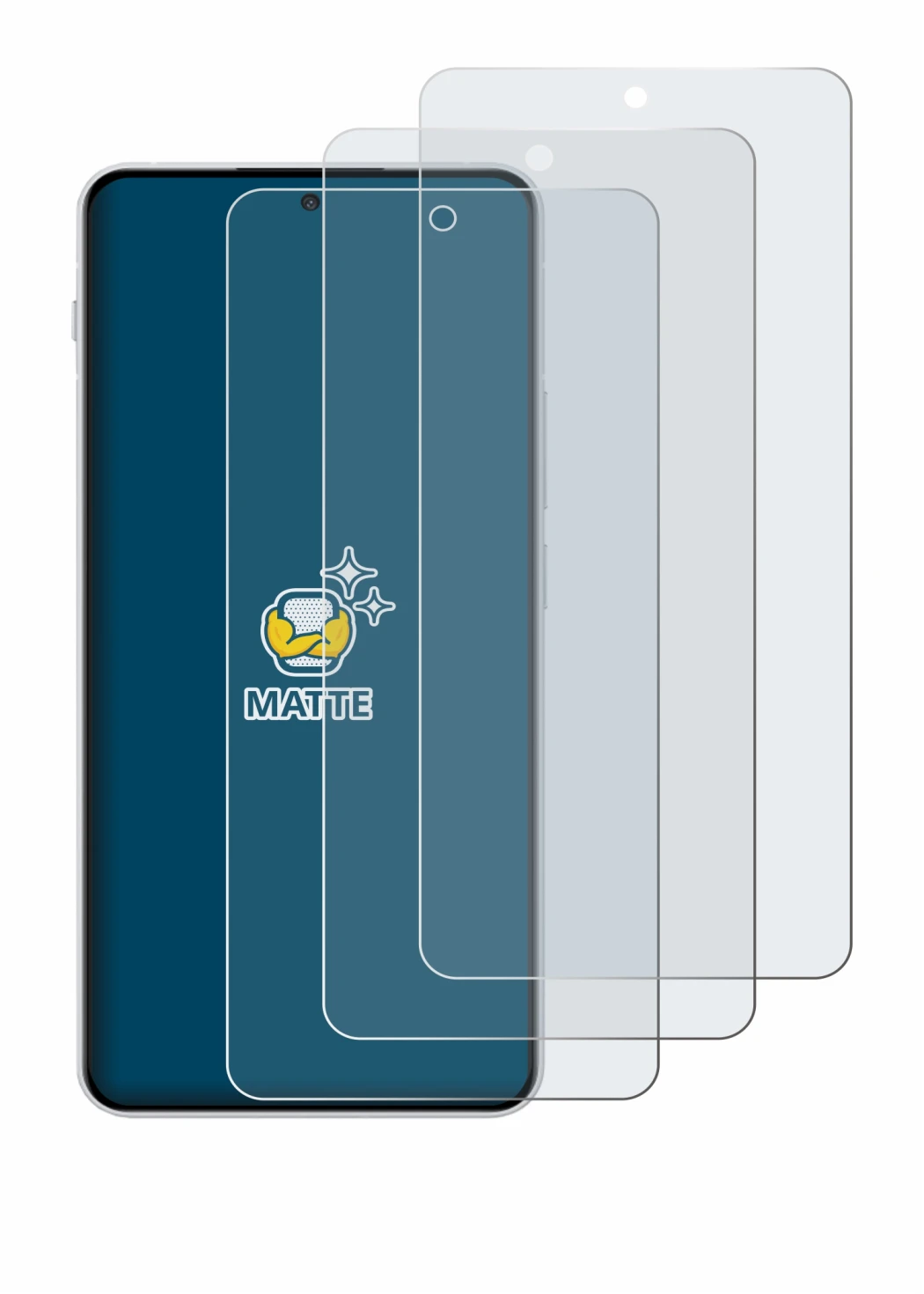 Abbildung des Geräts OnePlus Nord 4 mit einer Vielzahl des Displayschutzes.