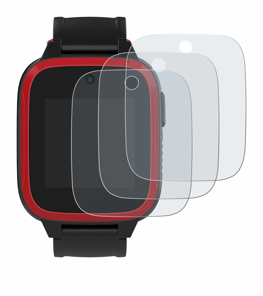 Abbildung des Geräts Xplora Let's Go mit einer Vielzahl des Displayschutzes.