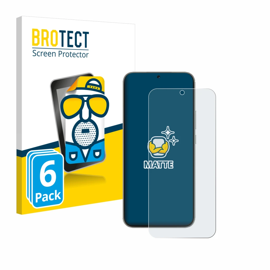 Vorderseite einer Produktverpackung mit dem Markenlogo BROTECT. Daneben ist das Gerät Huawei Nova 13 mit dem zugehörigen Displ