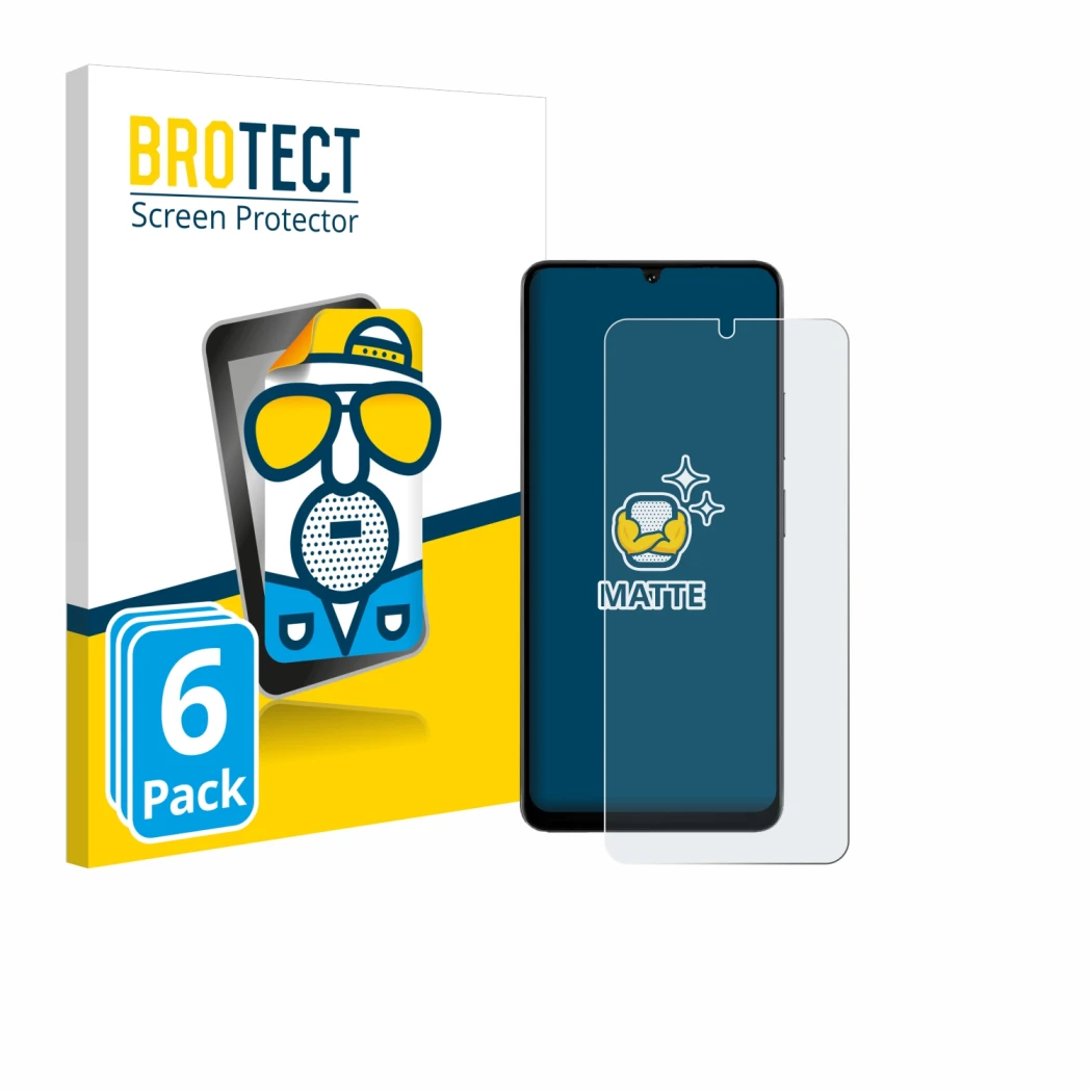 Vorderseite einer Produktverpackung mit dem Markenlogo BROTECT. Daneben ist das Gerät Doogee Note 59 Pro mit dem zugehörigen D