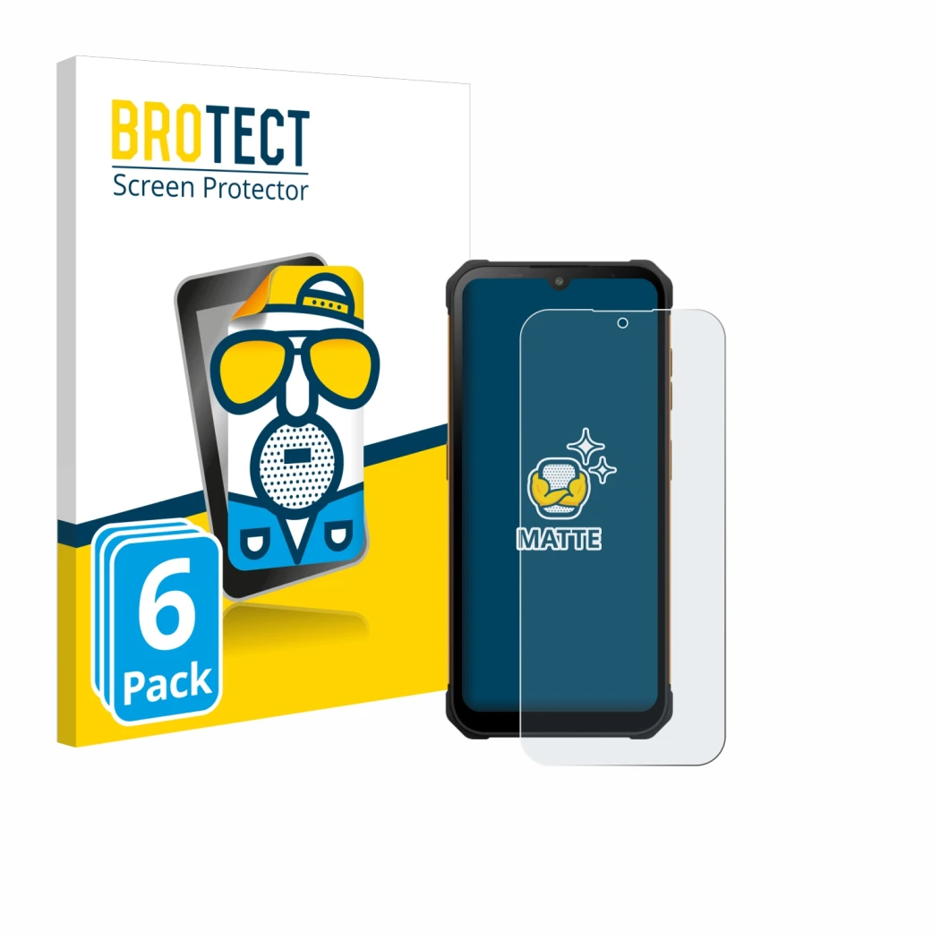 Vorderseite einer Produktverpackung mit dem Markenlogo BROTECT. Daneben ist das Gerät Hammer Iron Va mit dem zugehörigen Displ