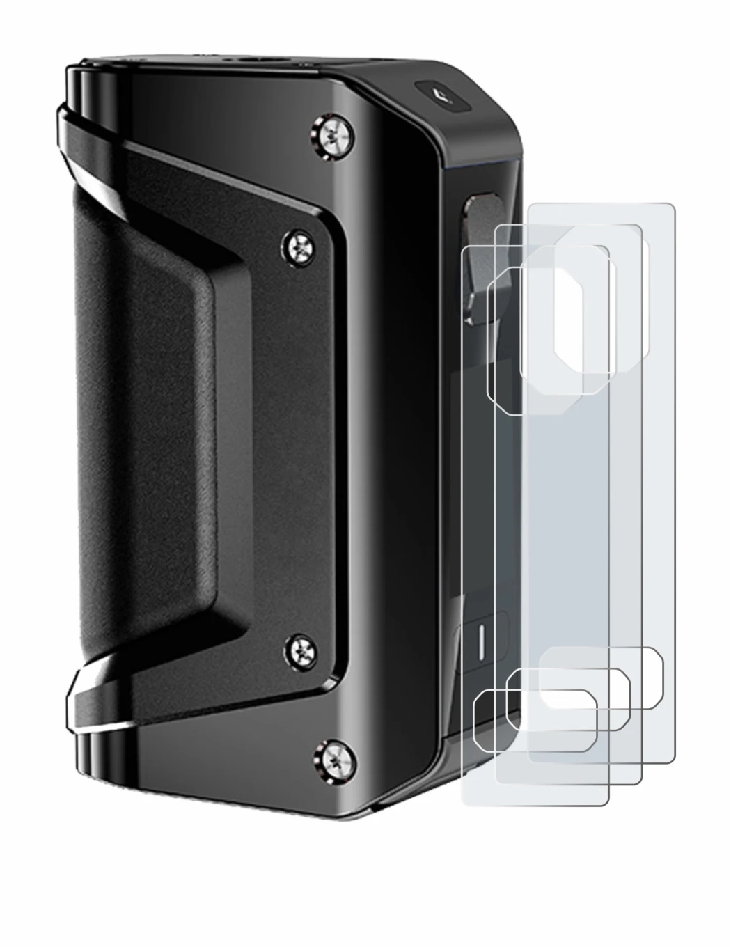 Abbildung des Geräts GeekVape Aegis Legend 3 mit einer Vielzahl des Displayschutzes.