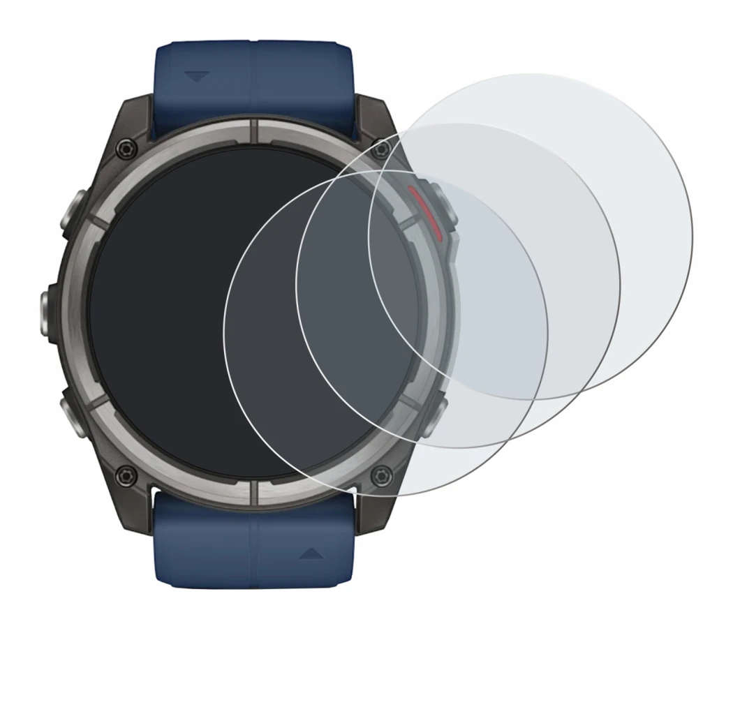 Abbildung des Geräts Garmin quatix 8 (51 mm) mit einer Vielzahl des Displayschutzes.