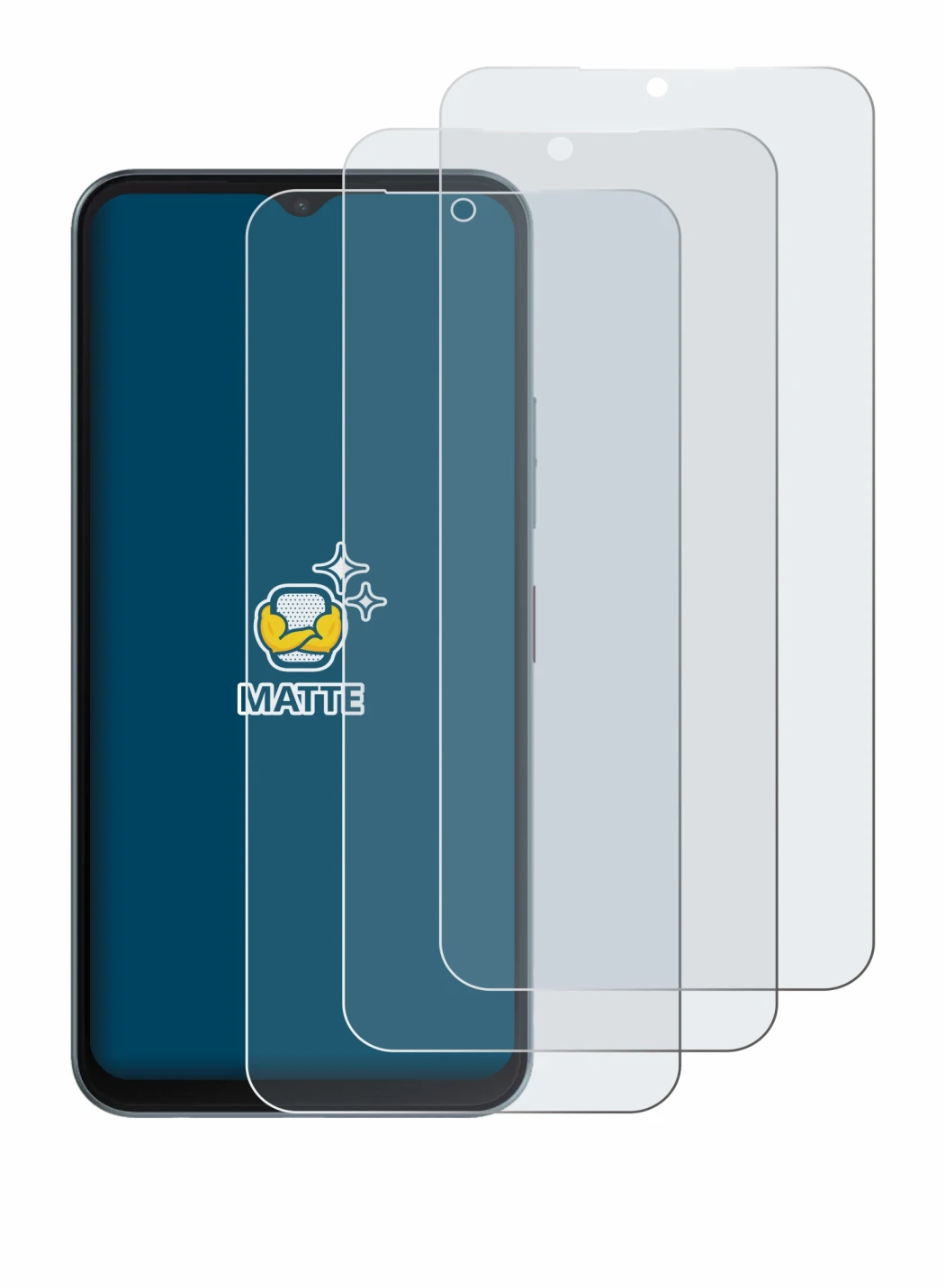 Abbildung des Geräts Telekom T Phone 3 mit einer Vielzahl des Displayschutzes.