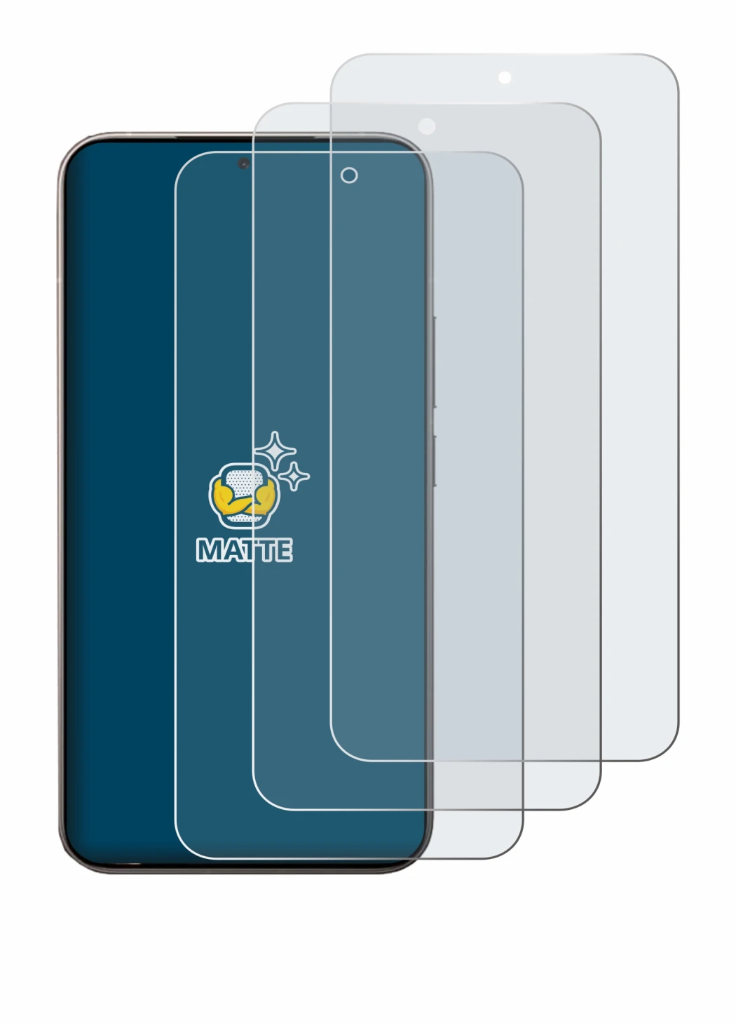 Abbildung des Geräts Xiaomi 15T Pro mit einer Vielzahl des Displayschutzes.