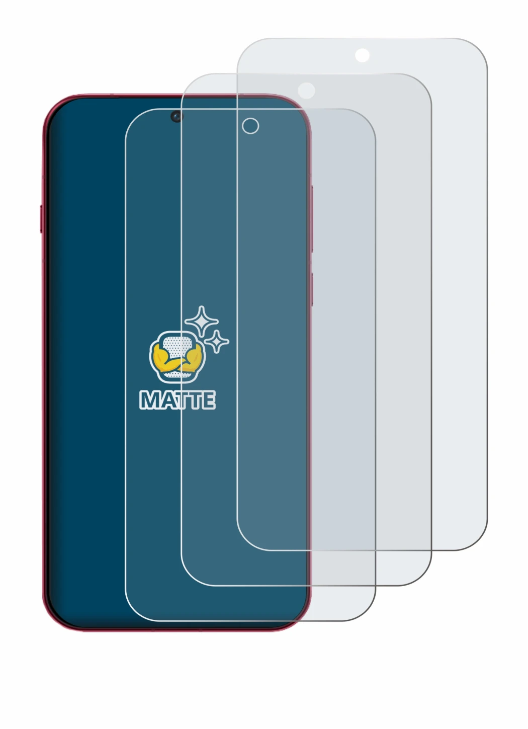 Abbildung des Geräts Oppo Find X9 Pro mit einer Vielzahl des Displayschutzes.