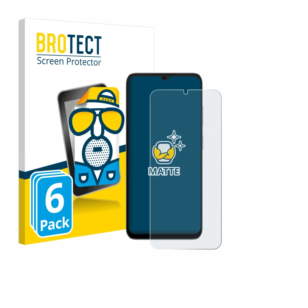 Vorderseite einer Produktverpackung mit dem Markenlogo BROTECT. Daneben ist das Gerät Doogee Note 56X Pro mit dem zugehörigen 