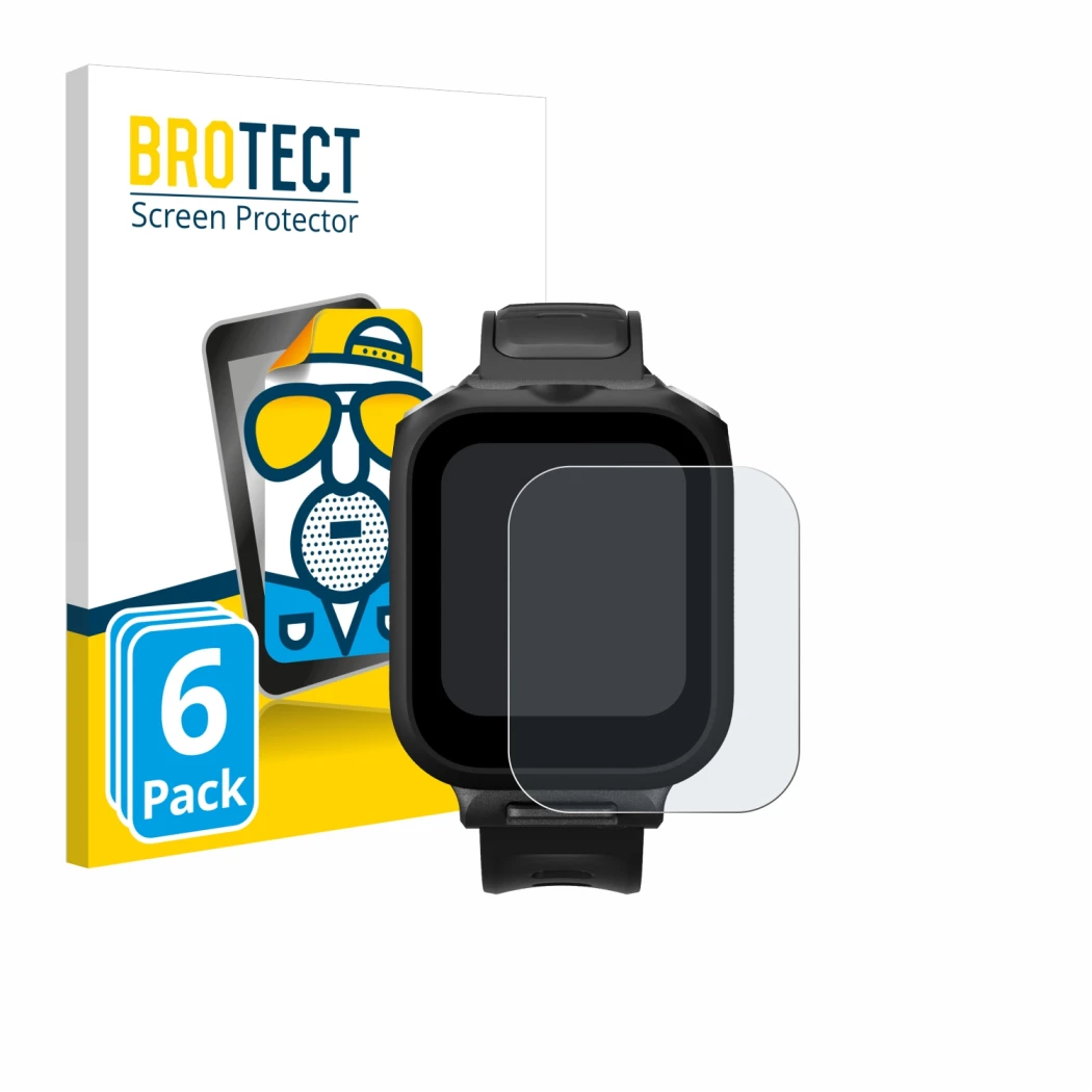 Vorderseite einer Produktverpackung mit dem Markenlogo BROTECT. Daneben ist das Gerät Insta360 GPS preview remote Built-In Mic