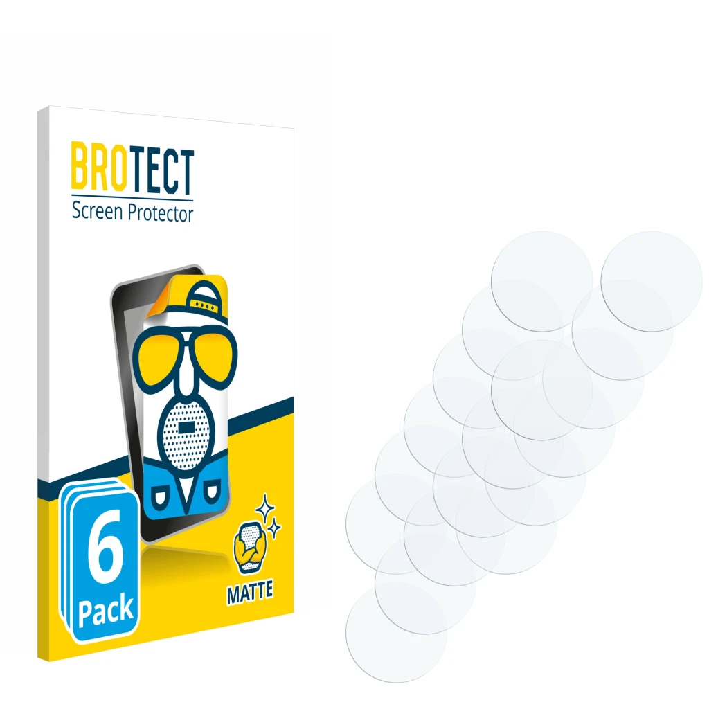 Vorderseite einer Produktverpackung mit dem Markenlogo BROTECT. Daneben ist der zugehörige Displayschutz.