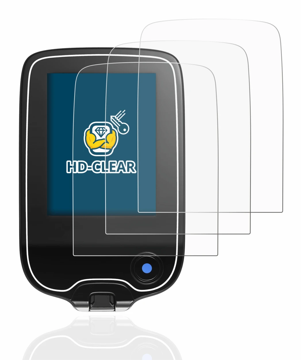 Abbildung des Geräts Freestyle Libre mit einer Vielzahl des Displayschutzes.