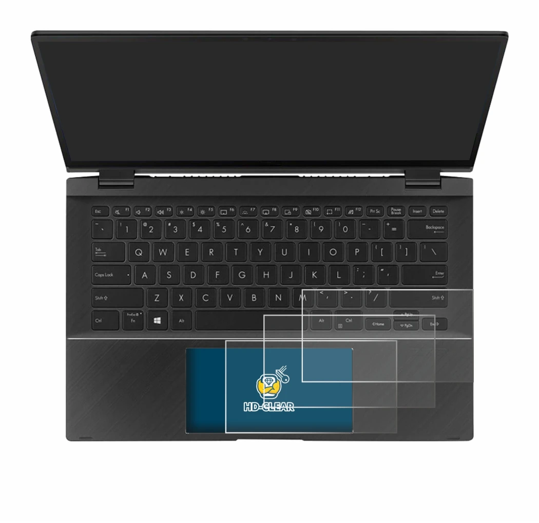 Abbildung des Geräts ASUS ZenBook Flip 14 UX463FA (Touch Trackpad) mit einer Vielzahl des Displayschutzes.