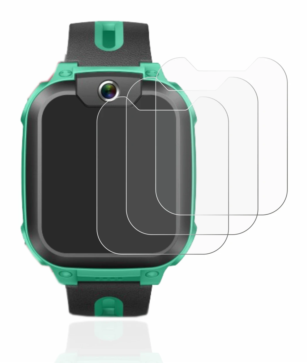 Abbildung des Geräts Imoo Watch Phone Z1 mit einer Vielzahl des Displayschutzes.
