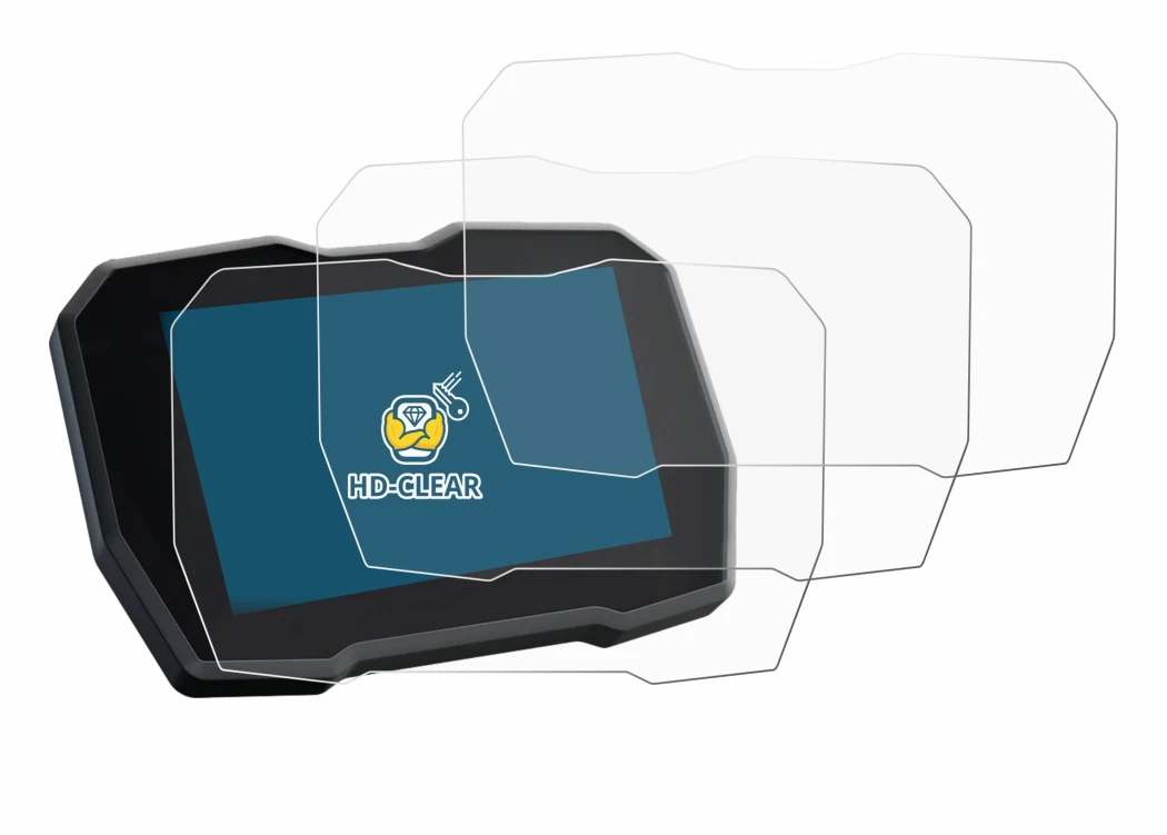 Abbildung des Geräts Ducati Multistrada V4 2021+ mit einer Vielzahl des Displayschutzes.